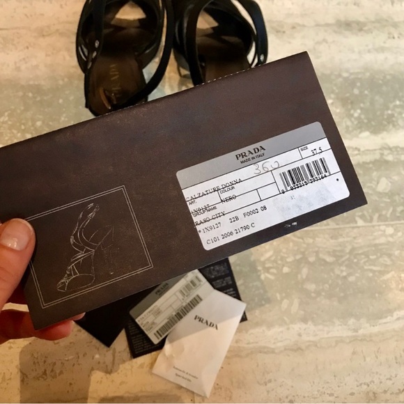 Prada Beautiful Black Satin Heels - Picture 7 of 11